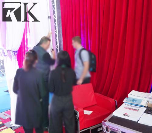 RK pipe and drape trade show booth
