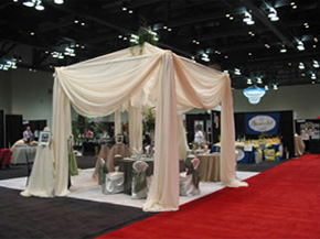Single trade show booth in special Design