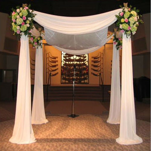 pipe and drape wedding