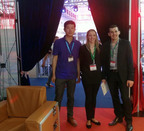 pipe and drape used as trade show booth