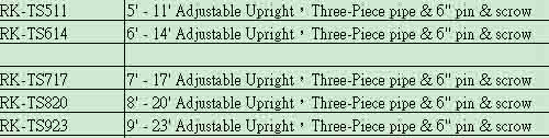 Two piece upright
