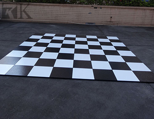 black and white dance floor