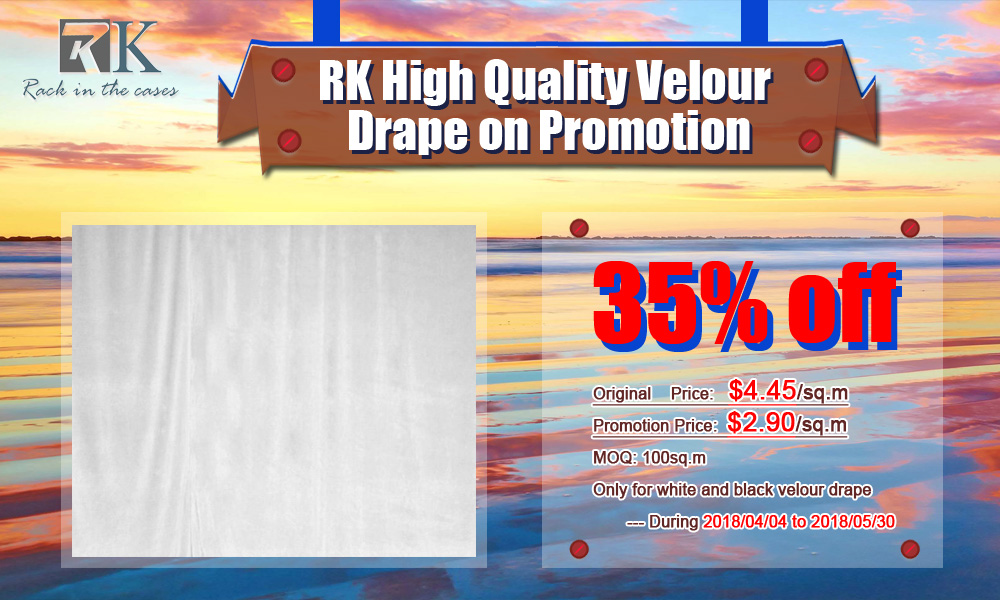 promotion on velour drape